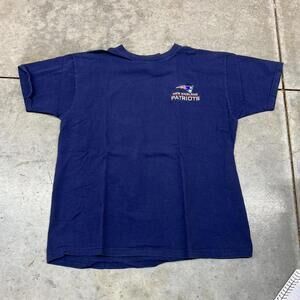 vintage new england patriots navy small logo shirt size xl